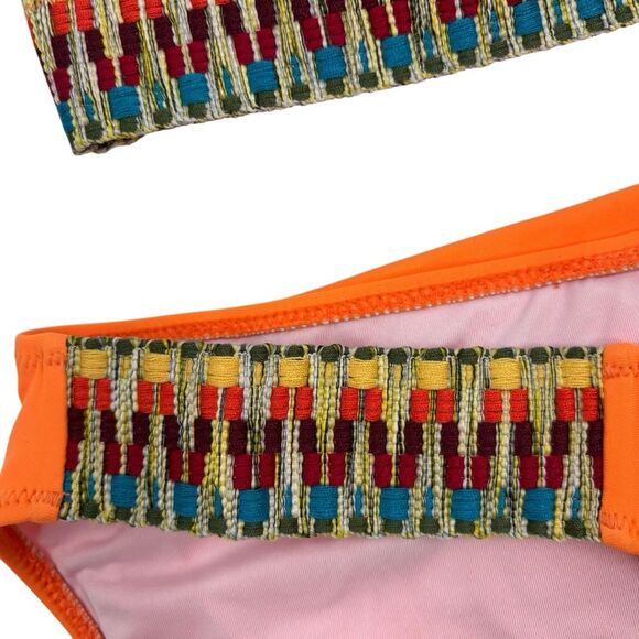Southwestern Designs Fiesta Orange Halter Bikini sz. XXL - Picture 5 of 10